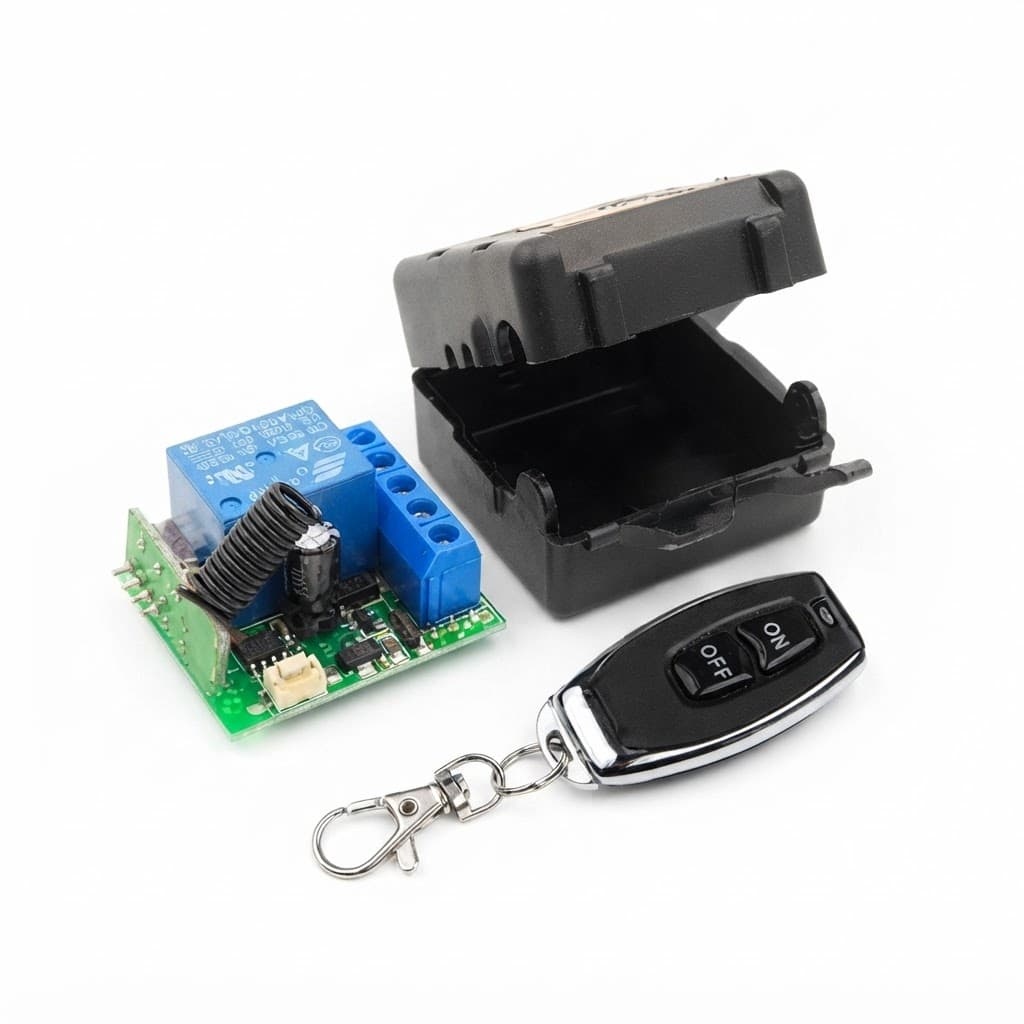 RF 433MHZ 1 CHANNEL DC 12V RECEIVER WITH EV1527 2 BUTTON ON OFF REMOTE