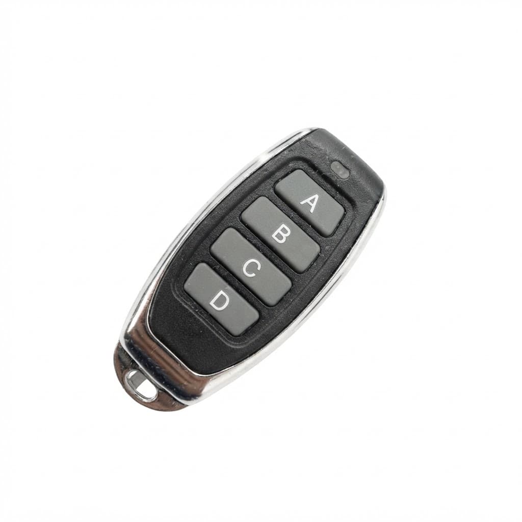 Rf 433 mhz 4 Button Black Remote With EV1527 Learning Code