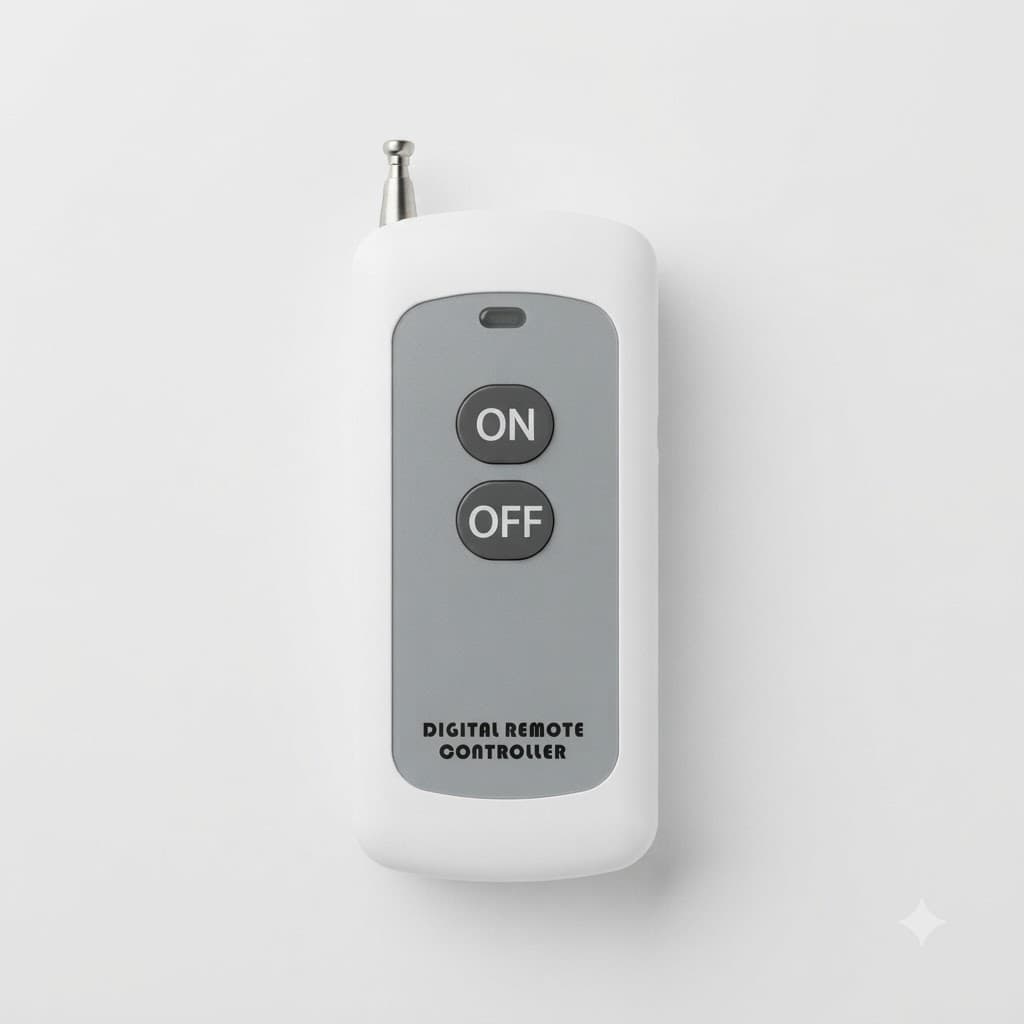 Rf 433 mhz 2 Button White Remote With EV1527 Learning Code