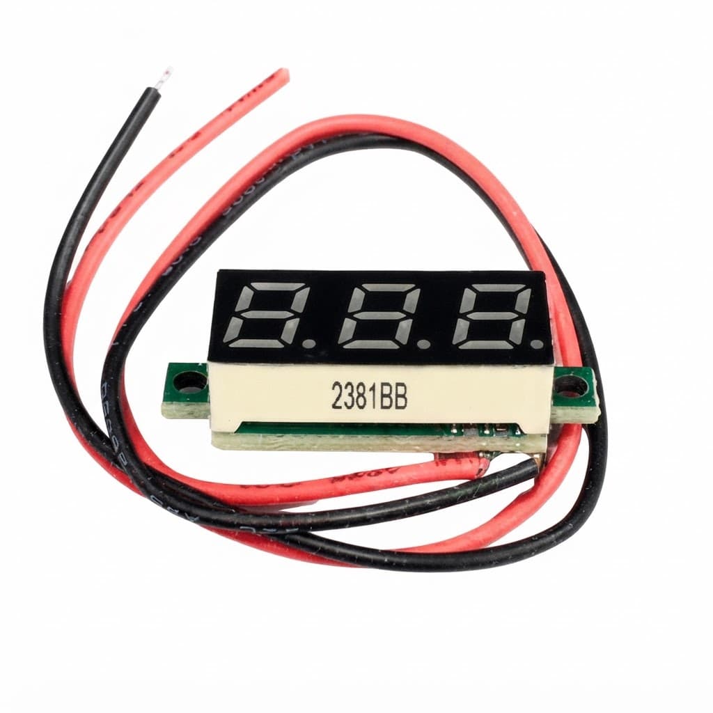 0.28inch 3.5-30V Two Wire DC Voltmeter Blue