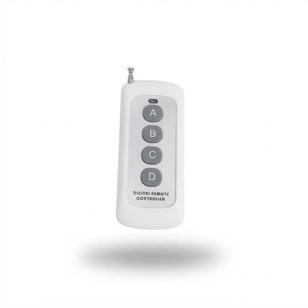 Rf 433 mhz 4 Button White Remote With EV1527 Learning Code