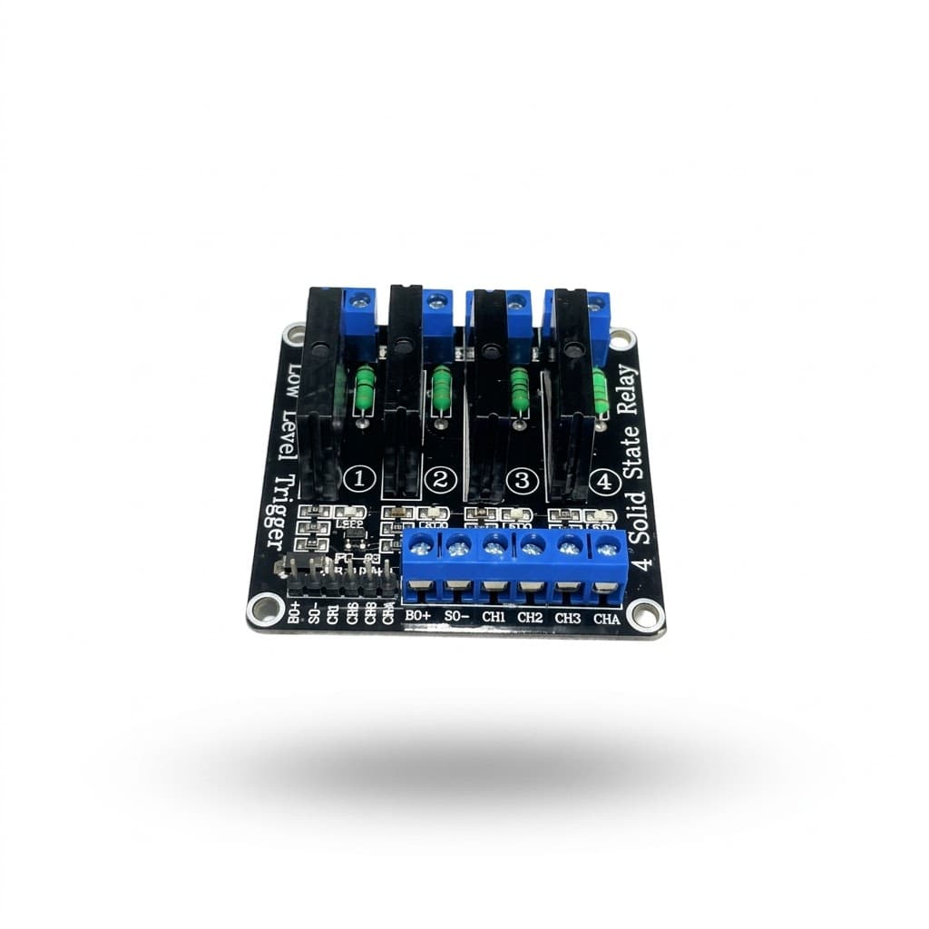 Dc 24V 4 Channel Solid State Relay Module With Resistive Fuse 250V 2A